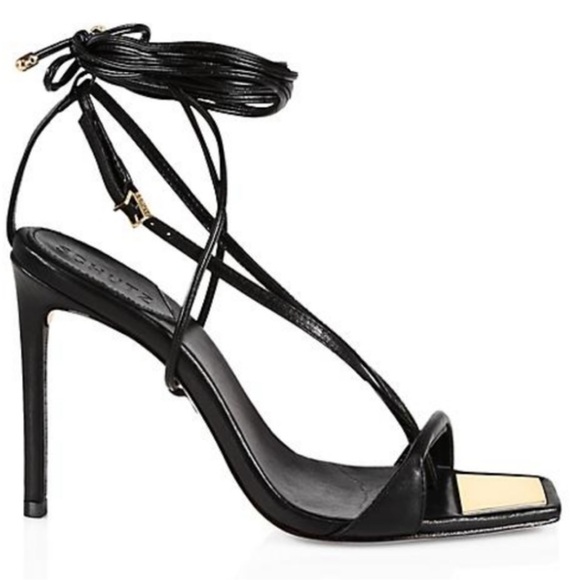 SCHUTZ Black Lace Up Stilettos - Picture 2 of 8